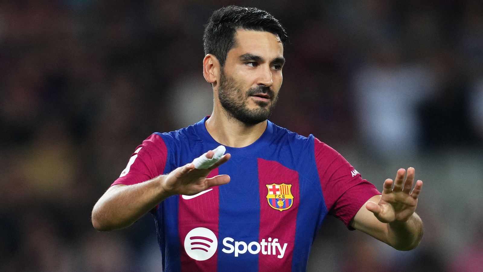 Ilkay Gundogan of FC Barcelona during the La Liga EA Sports match between FC Barcelona and Sevilla FC played at Lluis Companys Stadium on September 29, 2023 in Barcelona, Spain.