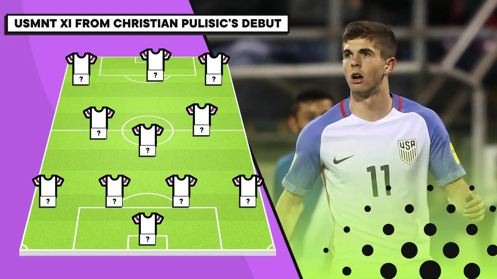 Christian Pulisic's senior USMNT debut in 2016, starting XI – where are they now?