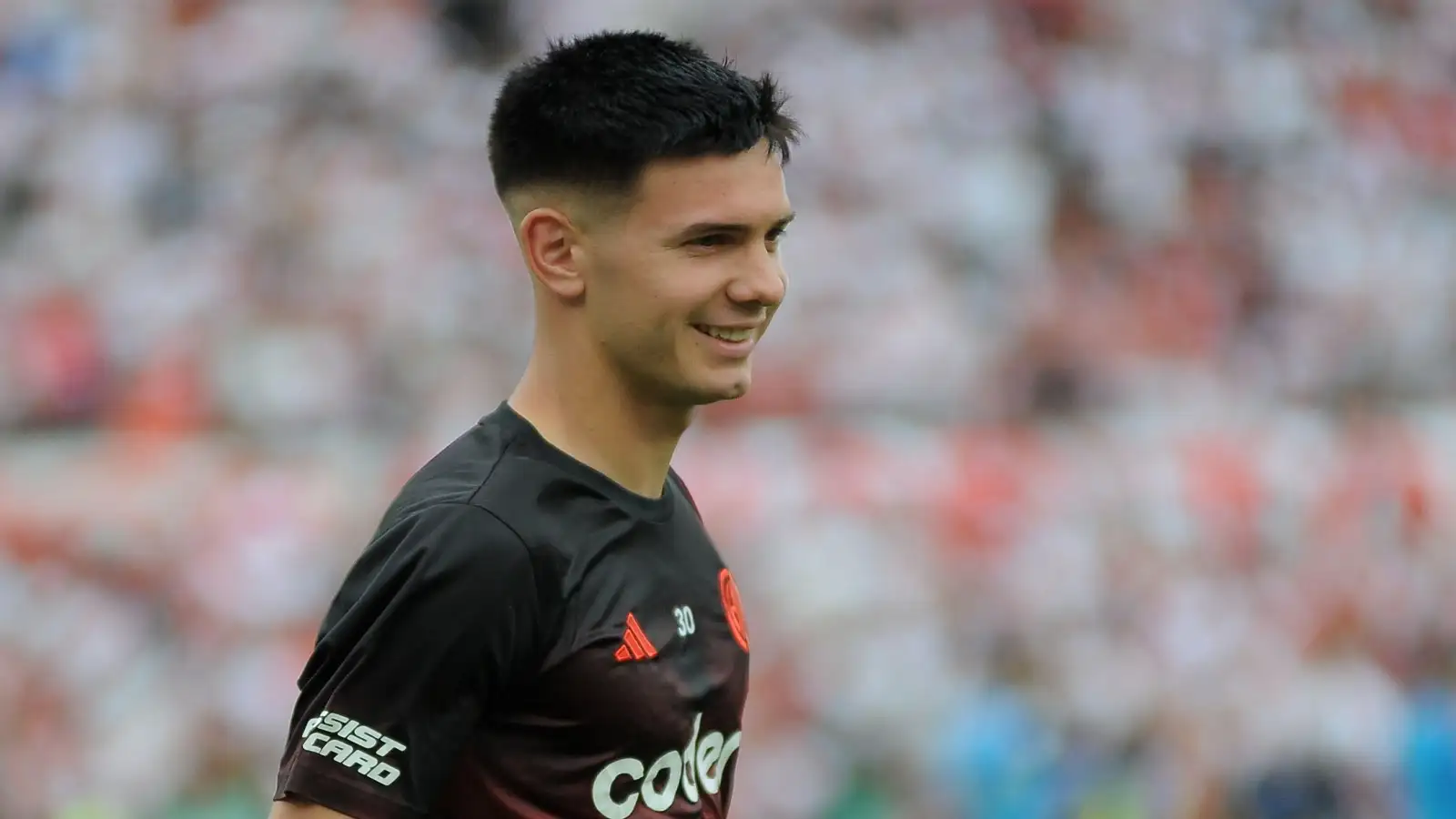 Franco Mastantuono watches on for River Plate.