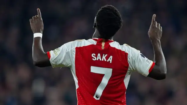 Bukayo Saka top-scored for the Gunners in 2023-24.