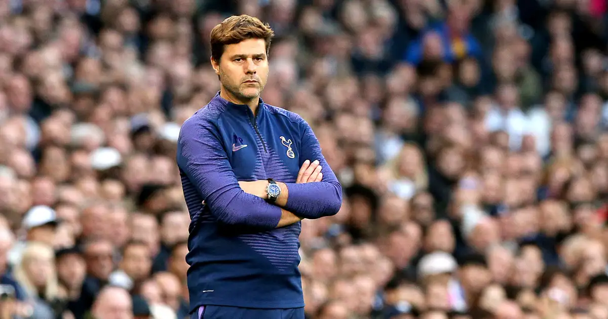 Mauricio Pochettino managing Tottenham at the Tottenham Hotspur stadium, October 2019