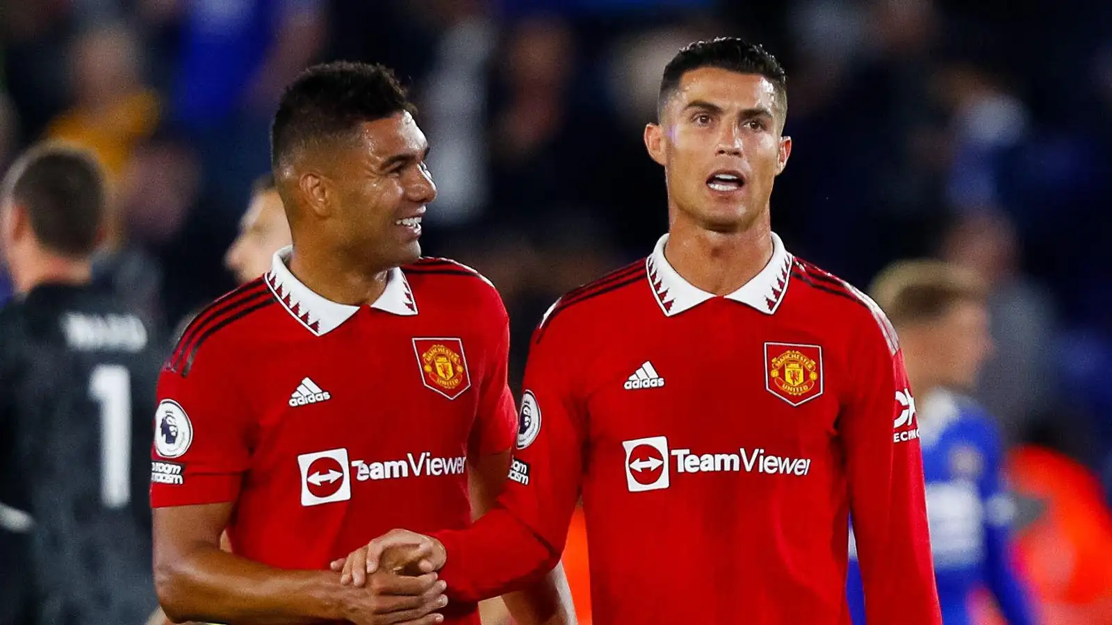 Casemiro and Cristiano Ronaldo together at Manchester United