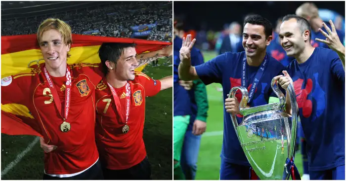 The adventures abroad of Xavi, Andres Iniesta, Fernando Torres & David Villa