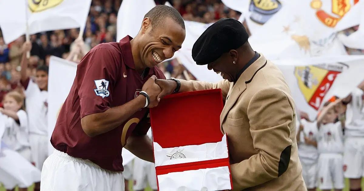 Arsenal legends Thierry Henry and Ian Wright, 26 October, 2005.