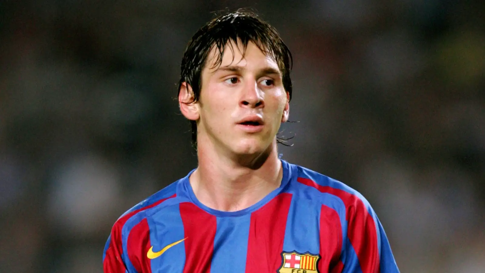 Barcelona's Lionel Messi during their UEFA Champions League win over Udinese at Camp Nou, Barcelona, October 2005.