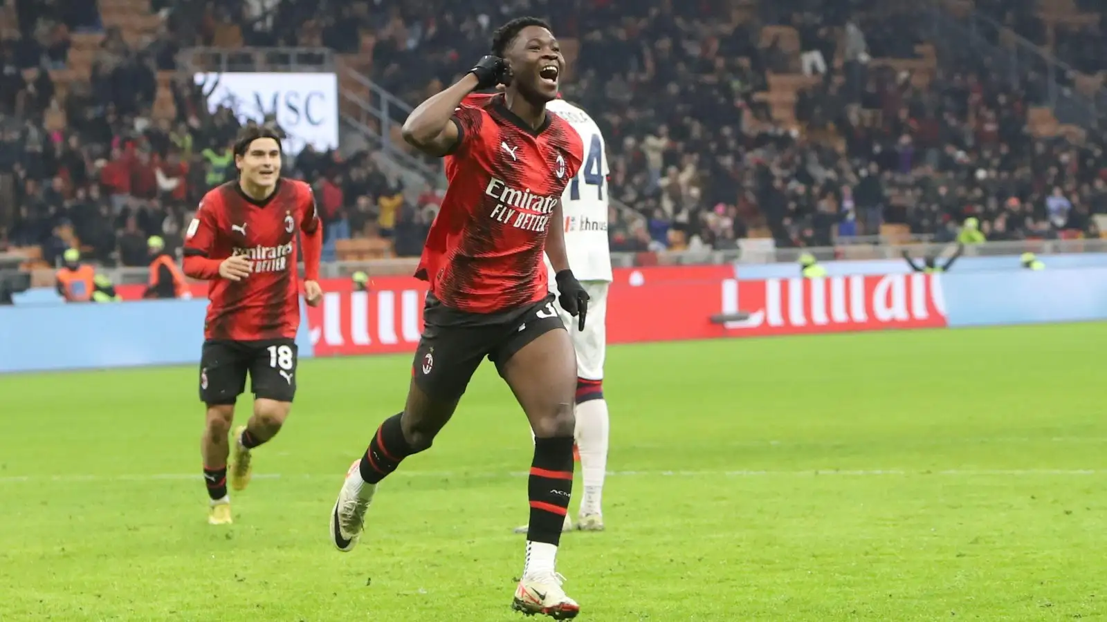 Chaka Traore celebrates.