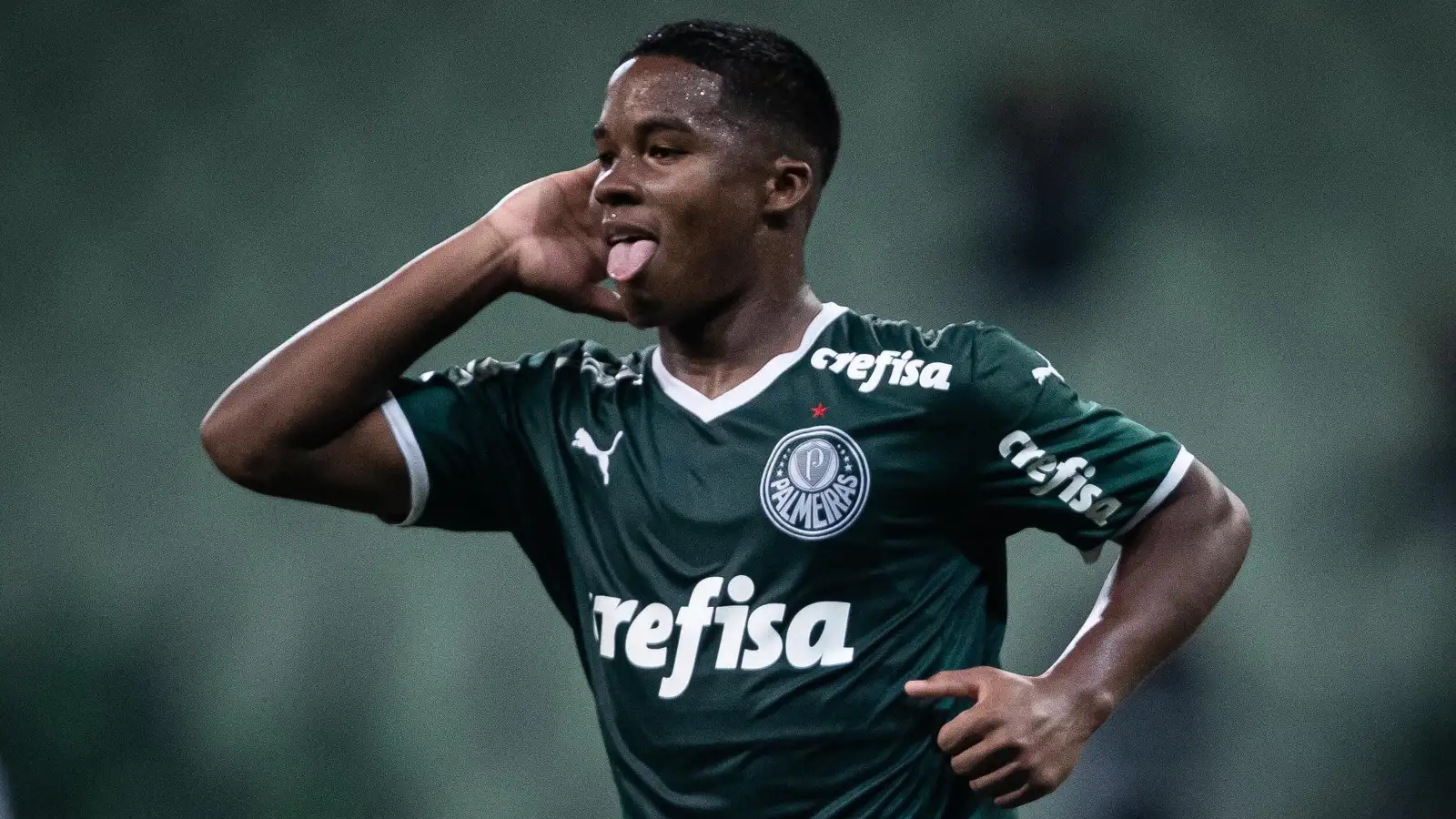 Sao Paulo, Brazil. 21st June, 2022. : Endrick do Palmeiras celebrates his goal during the Copa do Brasil U-17 in the match between Palmeiras and Vasco da Gama at the Allianz Parque Arena in Sao Paulo, SP, Brazil