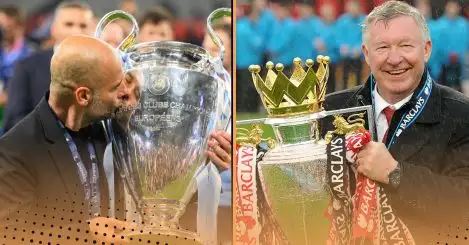 Comparing Guardiola’s trophy haul at Man City to Ferguson’s at Man Utd