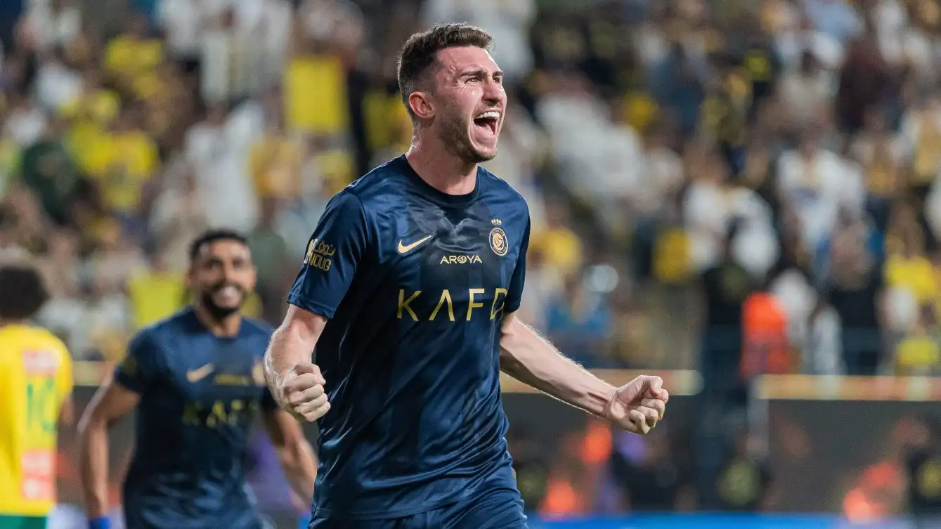 Aymeric Laporte celebrates for Al Nassr.