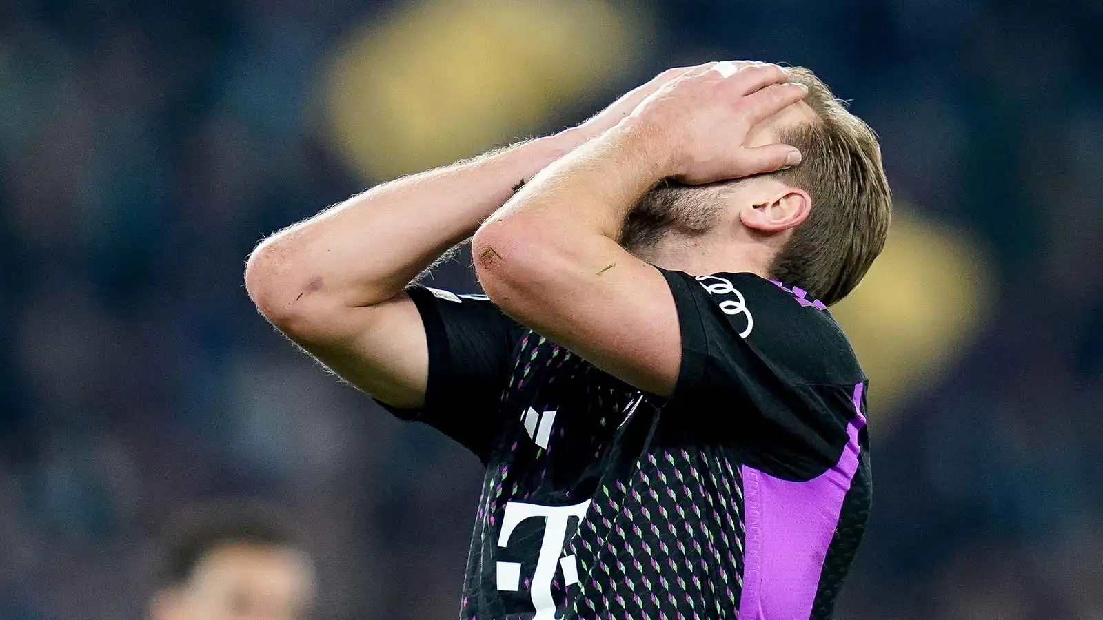 Harry Kane of FC Bayern Munich looks dejected