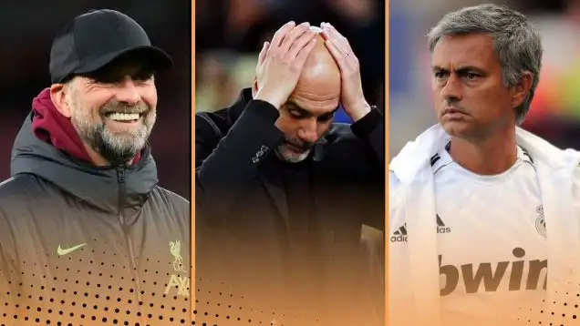 Only four managers have ever finished above Pep Guardiola